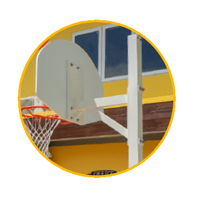 Panier de basket hauteur cercle 3,05 m - déport 1,20 m - VW Sports